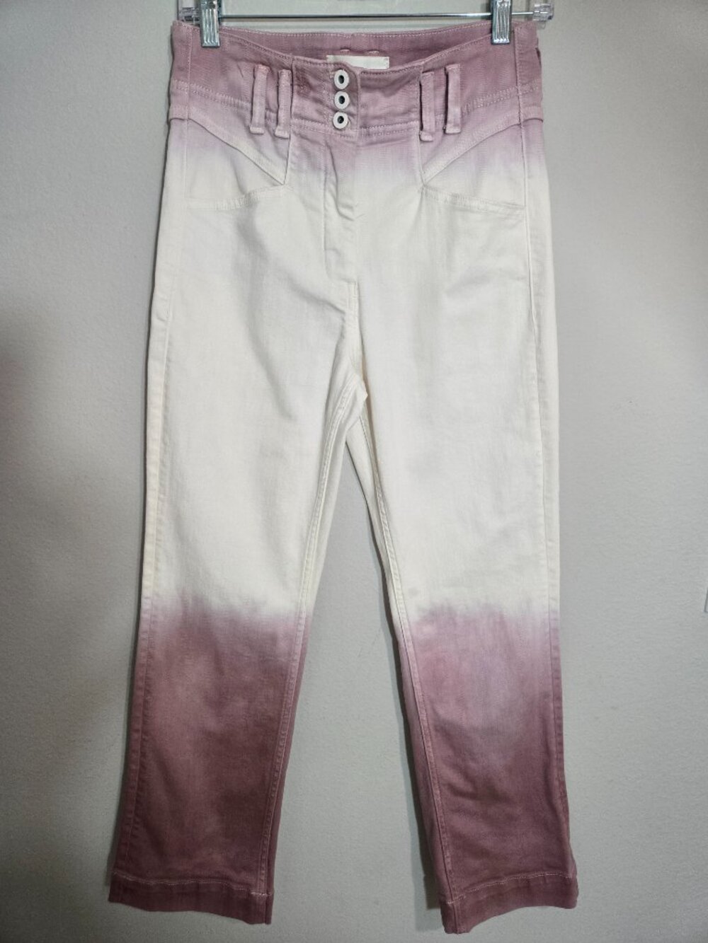 Pilcro Ultra High-Rise Dip-Dyed Ombre Slim Jeans size 27